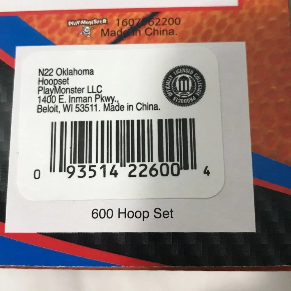Oklahoma Sooners Mini Indoor Basketball Hoop Set Game Office Play Monster Toy